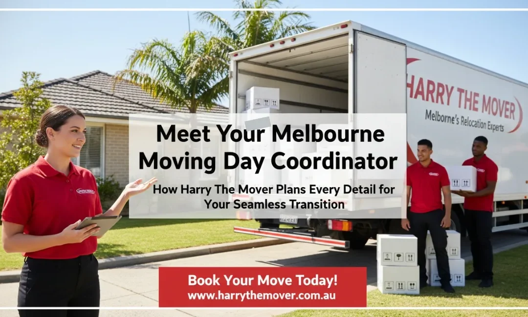Melbourne Moving Day Coordinator from Harry The Mover managing a seamless home relocation service.