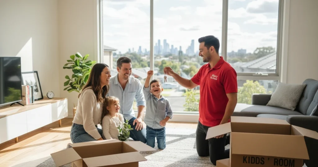 Happy-family-unpacking-in-a-new-Melbourne-home-or-mover-handing-over-keys-1024x538