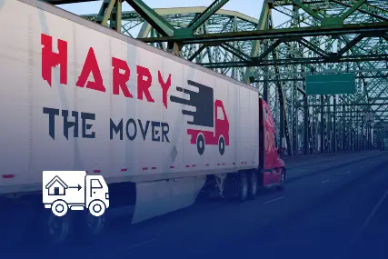 Interstate moving truck from Harry The Mover transporting furniture and household belongings safely during long-distance relocation service across Australia.